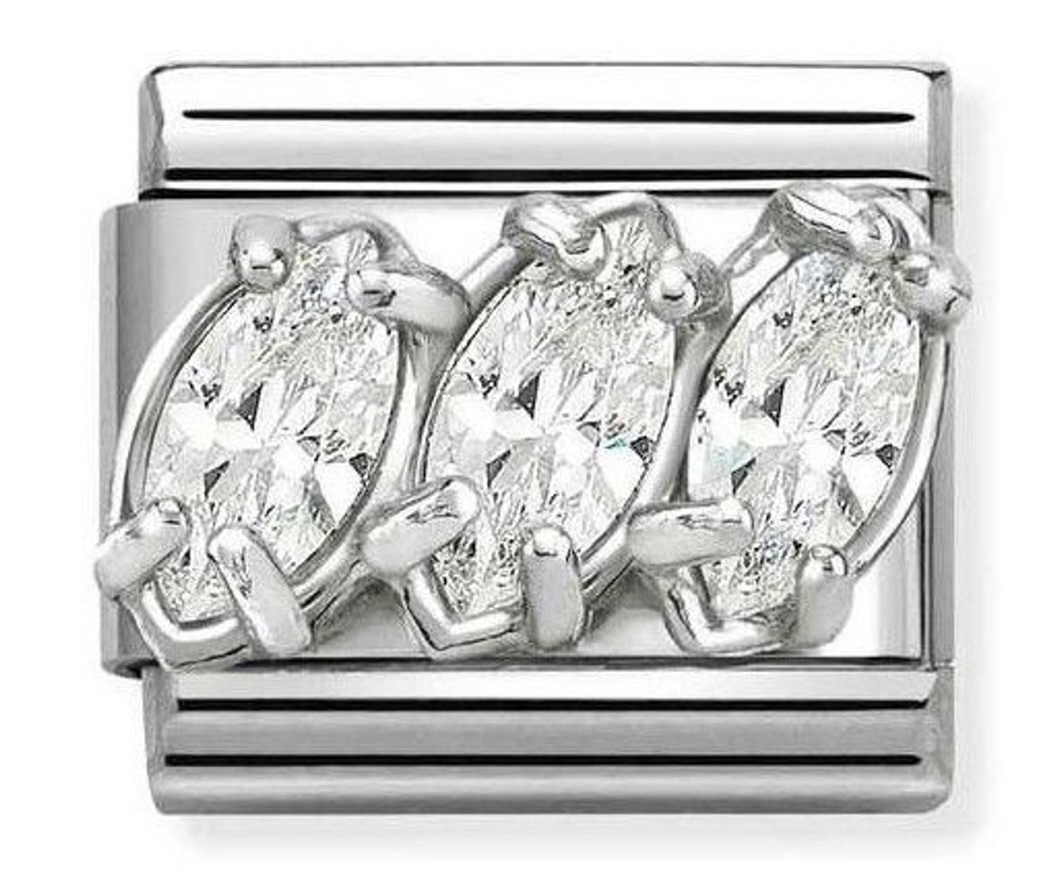 Zawieszka Nomination Composable Classic 330329 05 – Trzy Cyrkonie Marquise, Srebro 925.jpg